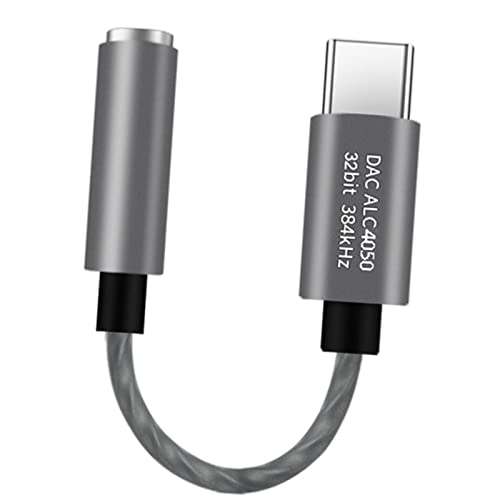 USB C to 3.5mm USB C to Mic Jack Audio Dongle Cable for Microphone Grey 3