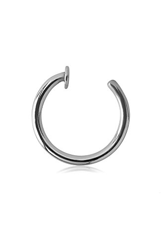 316L Surgical Steel Open Nose Ring Hoop 9/32" - 7mm 18G 1