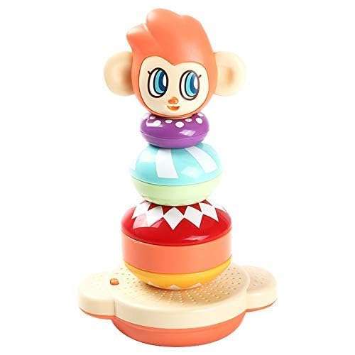 Flybar Kidian Stacking Toys - Mon Mon The Rainbow Stacker, Baby Stacking Toy, Toddler Stacking Toy, Musical Stacking Toys for Toddlers 1-3 3