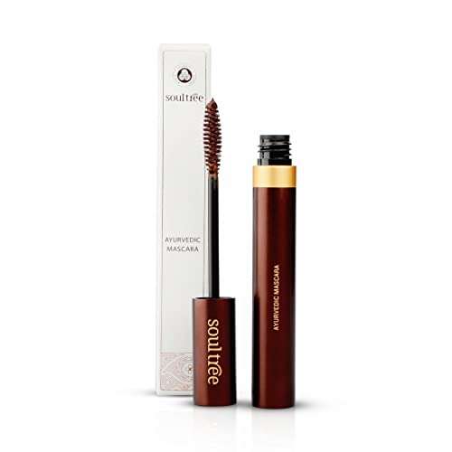 SoulTree Ayurvedic Mascara - Brown | Ayurvedic formulation, Lightweight, Strengthens & promotes lash growth - 6gm 1