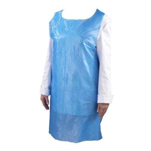 Jonatters JR Disposable Plastic Aprons, Blue - (Pack of 50) 1
