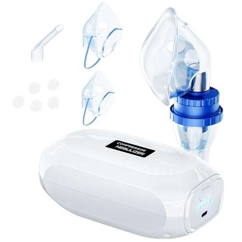 POCHUMIDUU Compressor Nebulizer- Nebulizer Machine for Adults Kids,Nebulize Machine,Portable Nebulizer for Travel and Home Use,with 3 Nebulizer Masks and Adjustable Nebulization Rate 1