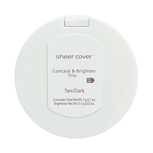 Sheer Cover – Flawless Face Kit – Perfect Shade Mineral Foundation – Conceal & Brighten Highlight Trio – with FREE Foundation Brush and Concealer Brush – Medium Shade – 4 Pieces 5