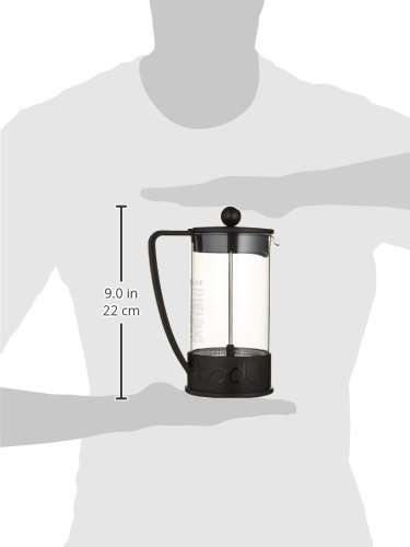 Bodum 34oz Brazil French Press Coffee Maker, High-Heat Borosilicate Glass, Black - Made in Portugal 2