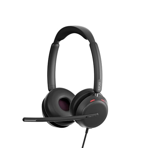 EPOS Impact 860T Double-Sided Wired USB C and USB A Headset with Noise-Canceling Mic, Microsoft Teams Certified, Super Wideband Audio, Comfortable Fit, Ideal for Business & Home Office Professionals 1