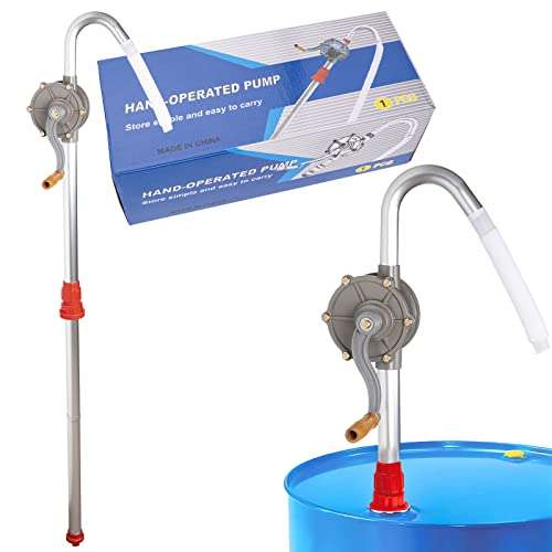 Drum Rotary Hand Pump, 15 to 55 Gallon Drum Pump, Rotary Barrel Pump, Aluminum 55 Gal Drum Pump for Oil Diesel Kerosene Transfer 1