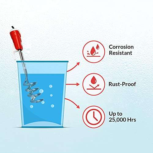UCRAVO Immersion Water Heater with Copper Heating Element | Immersion Shock Proof Rod for Home and Kitchen 6
