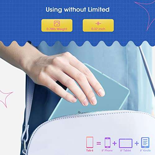 Blackview Tablet 8 inch Android Tablet, Tab6 Android 11 Tablet, 2.0GHz Quad-Core Processor, 3GB RAM 32GB ROM Gaming Tablet, 1280×800 HD IPS Display, 5580mAh Battery, 2.4G+5G Dual WiFi Bluetooth 5.0 3