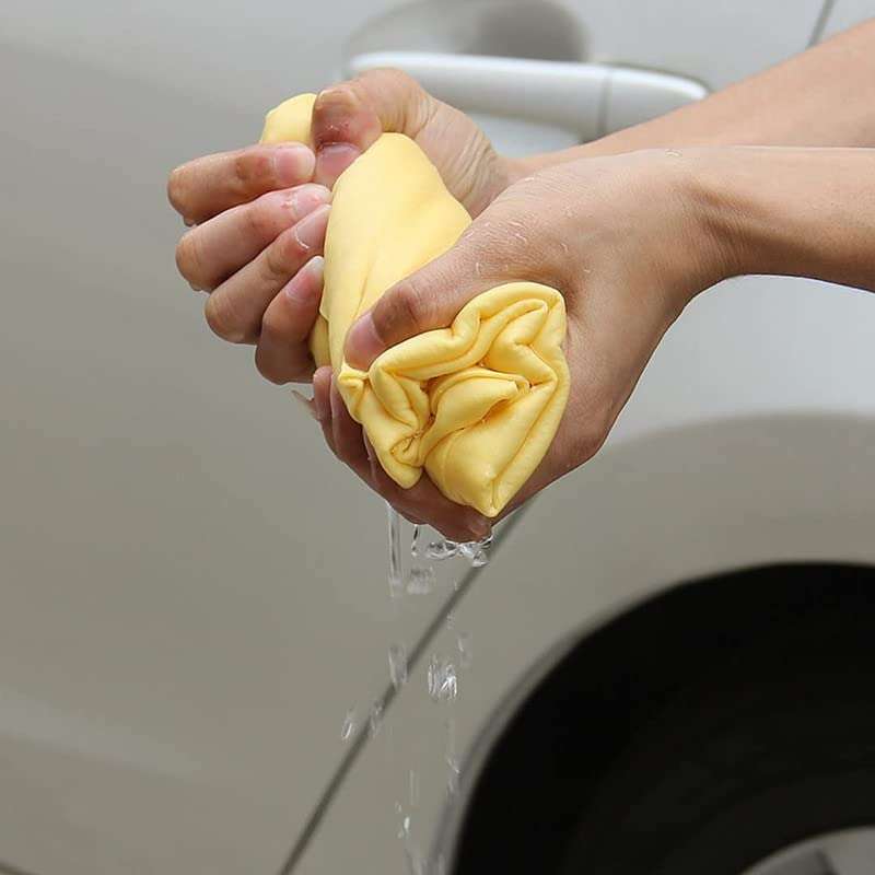 Semaphore Magic Chamois/Clean Cham Cleaning Cloth for Dry & Wet Cleaning of Car, Bike, Home, Kitchen Compatible with Fiat Pnto EVO 4