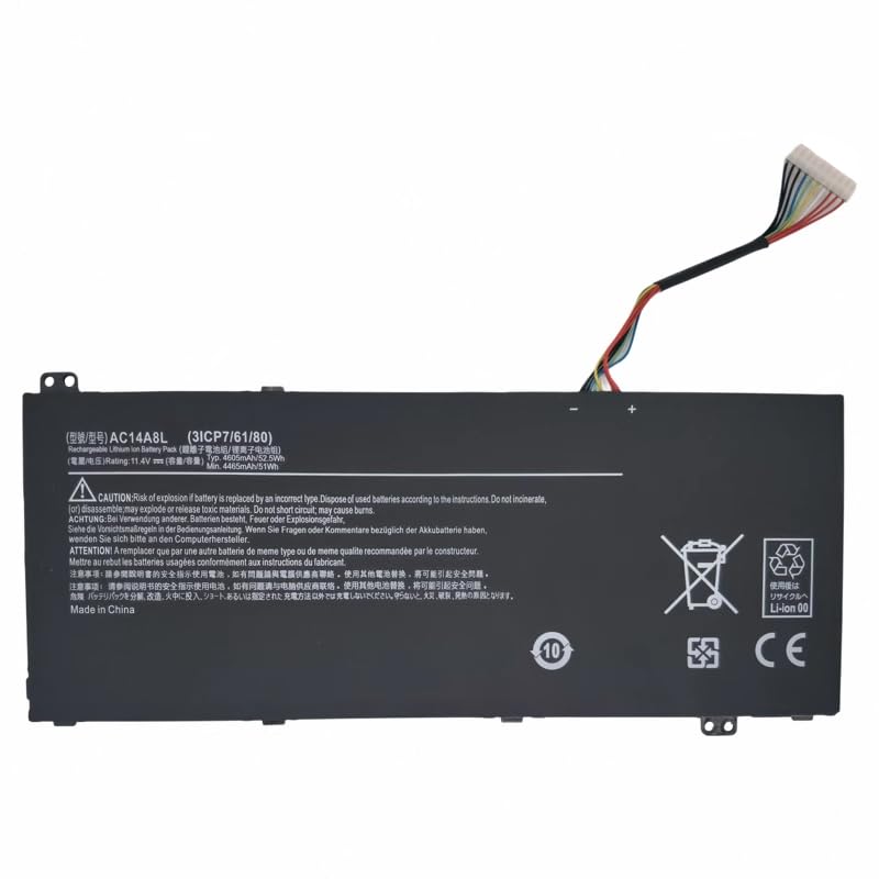 YXKC Batterymarket New AC14A8L Replacement Battery Compatible with Acer V15 Nitro Aspire VN7-571 VN7-591 VN7-571G VN7-791G VN7-791 Series 11.4V 52.5Wh 1
