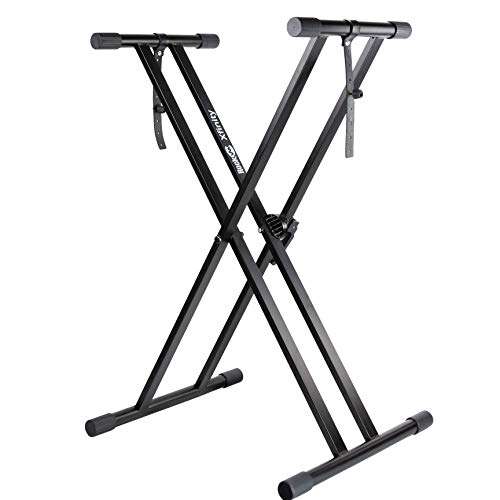 M-Audio Keystation 49 MK3 & RockJam Xfinity Heavy-Duty, Double-X, Pre-Assembled, Infinitely Adjustable Piano Keyboard Stand with Locking Straps 5