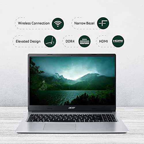 Acer Aspire 3 Laptop Intel Core i3 11th Generation (4 GB/256 GB SSD/Windows 11 Home/Intel UHD Graphics /1.7 Kg/Silver) A315-58 with 15.6-inch (39.6 cms) Full HD Display 2