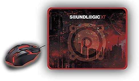 SOUNDLOGIC XT Light-UP Four-in-One Gaming Combo Kit with Gaming Keyboard, Gaming Mouse, Mouse Pad, and Gaming Headphones. 4