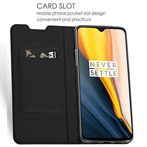 WHITBULL Slim Magnetic Closer Stand Leather Flip Case Cover for iPhone 16 Plus/iPhone 16 Max - Black 6