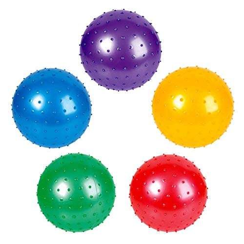 Rhode Island Novelty 7 Inch Knobby Balls Assorted Colors 12 Pack 1