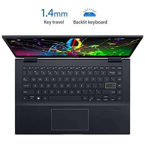 ASUS VivoBook Flip 14 Thin and Light 2-in-1 Laptop, 14” FHD Touch Display, AMD Ryzen 5 5500U, AMD Radeon Graphics, Backlit Keyboard, Fingerprint Reader, Windows 11 Home (20GB RAM | 1TB SSD) 4