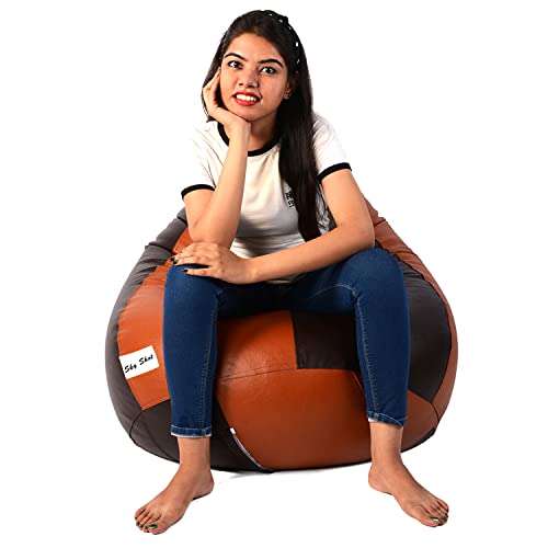 Skyshot Classic Bean Bag Cover Without Beans (XXL, Tan Brown) 2