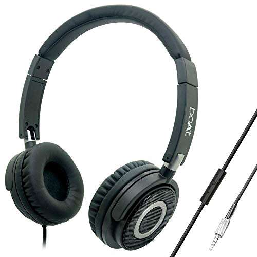 boAt BassHeads 900 On-Ear Wired Headphone with Mic 1
