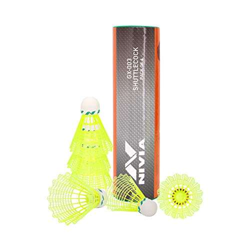 Nivia 663 Nylon Badminton Shuttlecock GX-003 - Others (Yellow) 1