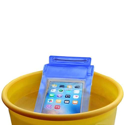 ACM Waterproof Bag Case Compatible with Intex Indie 11 Iv0318nd Mobile (Rain,Dust,Snow & Water Resistant) Blue 6