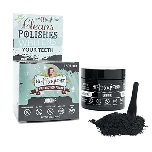 My Magic Mud - Whitening Tooth Powder, Polishing, Brightening, Charcoal, 1.06 oz. (150 uses (Original) 3
