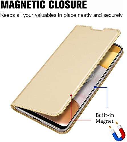 MoreFit Flip Cover for Vivo X60 Pro Plus - (Leather|Gold) 4