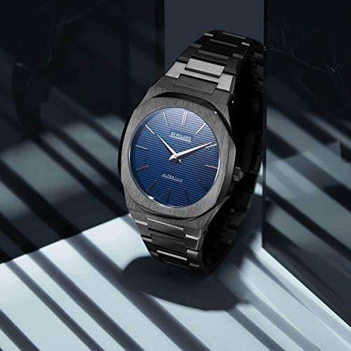 D1 Milano Stainless Steel Analog Blue Dial Men Watch-Utbj12, Black Band 6