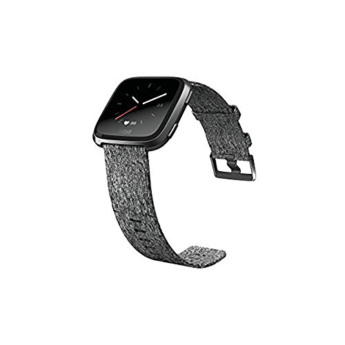 Fitbit Versa Special Edition Smart Watch, Charcoal Woven, One Size (S & L Bands Included) 3