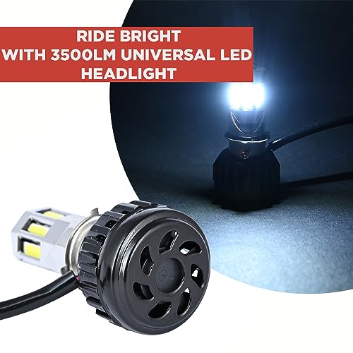 Allextreme ‎EXM635W 35W LED Headlight 3500LM Hi/Low Beam Light Universal 5000K Headlamp for Cars, Bikes & Motorcycles (White, Pack of 1) 5