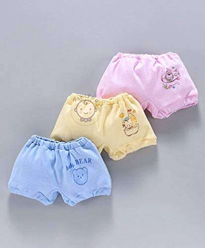 PIKIPOO Kids Vest Baniyan Cotton Inner wear with Baby Boy's & Girl's Panties Set for Summer Wear Toddler Newborn Gift Set Sando/Bloomers/Briefs/Drawers/Trunks/Panty (12-18 Months, Blue) 2