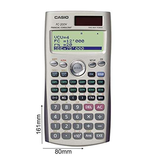 Casio FC-200V-S-IH Financial Calculator 2