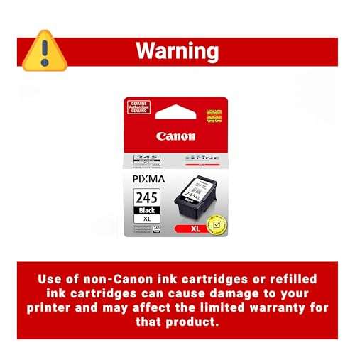 Canon PG-245 XL Genuine Black Ink Cartridge, Compatible with iP2820, MG2420/2924/2920/3020/2522/2525, MX492, TS3120/302/302a/202/202a/4520/3320 3
