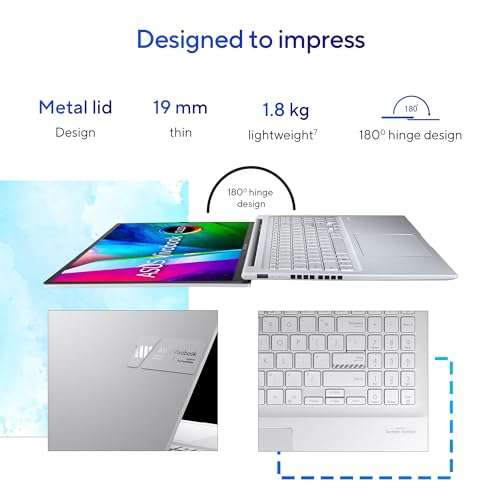 ASUS Vivobook Pro 15 OLED (2023) 15.6-inch, FHD+ (1920 x 1200) 16:10, 60HzIntel Core i5 13500H 13th Gen Creator/Gaming Laptop (16 GB/512 GB SSD/GeForce RTX 4050 6GB/Win11/Cool Silver),K6502VU-MA542WS 4