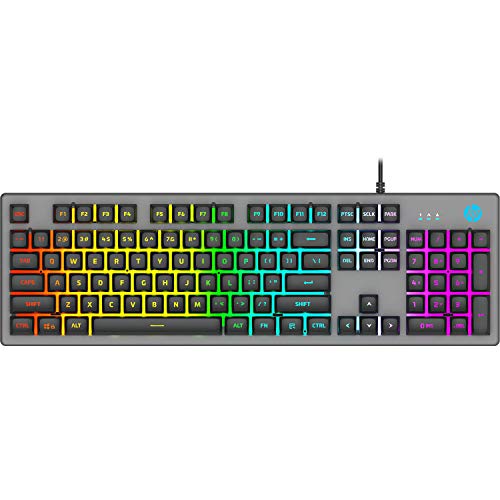 HP (Renewed) K500F Backlit Membrane Wired Gaming Keyboard, Backlit Mixed Color Lighting, Metal Panel with Logo Lighting, 26 Anti-Ghosting Keys, and Windows Lock Key(7ZZ97AA)