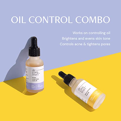 Deconstruct Oil Control Combo | 10% Niacinamide & 0.3% Alpha Arbutin and 2% Salicylic Acid & 3% Niacinamide | For All Skin Types | 30ml each | Pack of 2 3