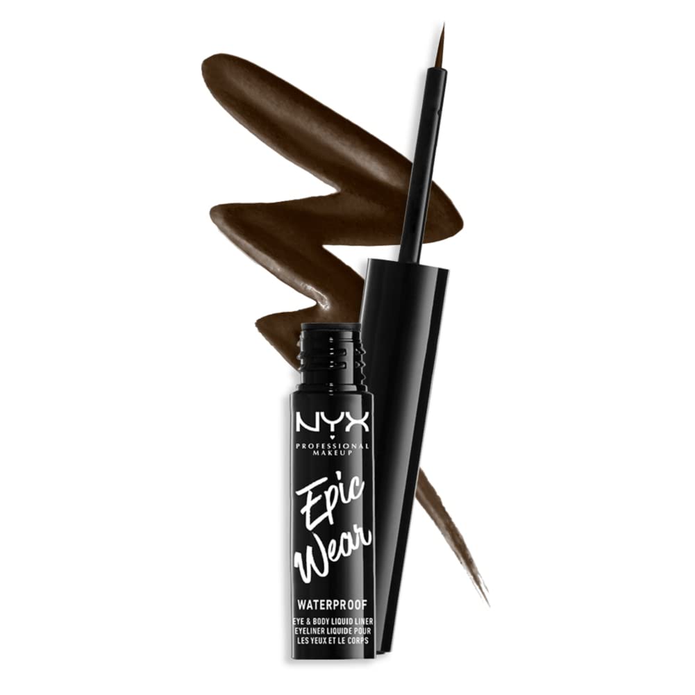 NYX PROFESSIONAL MAKEUP Epic Wear Liquid Liner, Long-Lasting Waterproof Eyeliner - Brown 1