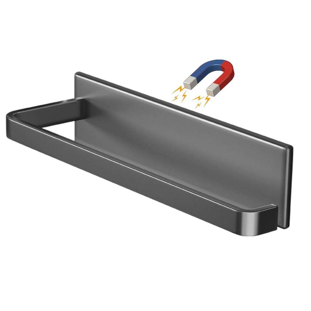 Supvox® Tissue Paper Holder - Magnetic Kitchen Tissue Roll Holder Self Adhesive Towel Holders Strong Magnet Tissues Roll Stand & Foil Paper Rack for Kitchen, RV, Oven, Washing Machine 1