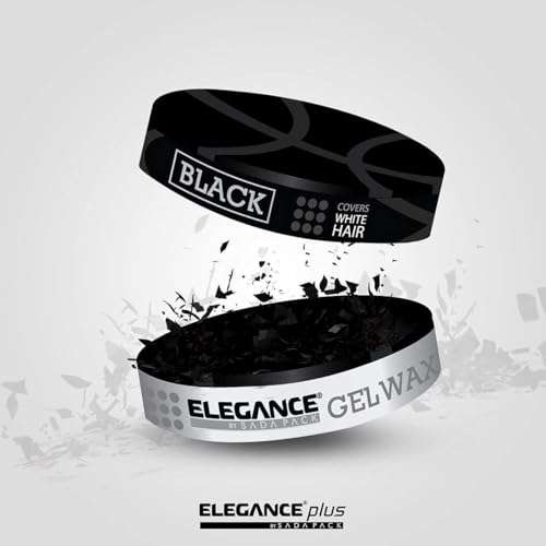 E Elegance Hair Products - Black Color Hair Styling Gel Wax 4.93 Oz - Medium Control, Shinny Finish, Effortless Elegance 2