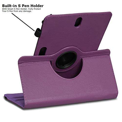 TGK Rotating Cover for iBall Q45 Tablet 7 inch (Purple) 360 Degree Universal 3 Camera Hole Leather Stand Case 3