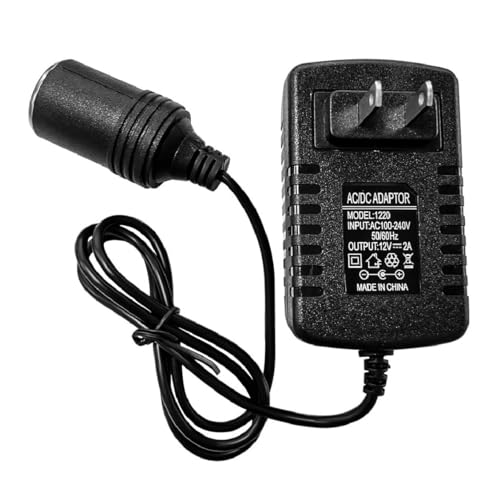 povtii AC to DC Converter, 100V-240V Car Cigarette Lighter Socket, 12V 2A Power Supply Converter Transformer for Vacuum Cleaner, Refrigerator & Other Car Devices, Car Accessories 1