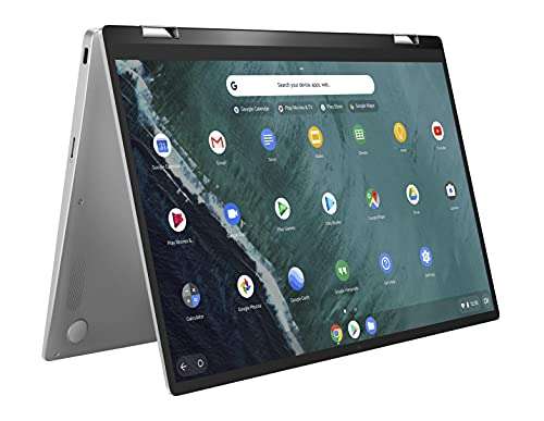 ASUS Chromebook Flip C434 2-In-1 Laptop, 14" Full HD Touchscreen 4-Way NanoEdge, Intel Core M3-8100Y Processor, 4GB RAM, 64GB eMMC Storage, All-Metal Body, Backlit KB, Chrome OS- C434TA-DSM4T, Silver 1