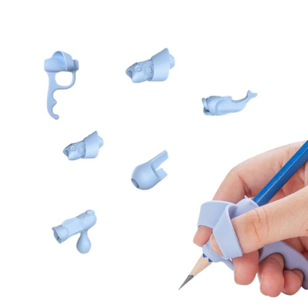 6 Pcs Pencil Grips Silicone Handwriting Grips Comfortable Writing Aids for Improving Children Handwriting 1