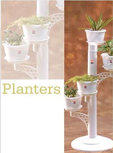 Bagathon India Plastic Innovative Flower Plant Organizer Stand For Home Vertical Gardening - 4 Planter-Pots , Multi Color , 38 Inch 4