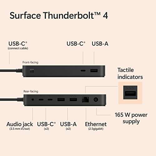 Microsoft Surface Thunderbolt 4 Dock - High-Speed Docking Station with Dual 4K Monitor Support 2