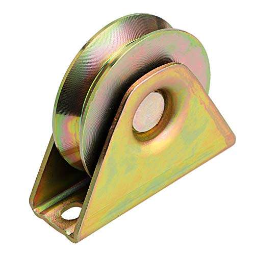 Skelang 3" Sliding Gate Wheels, V Groove Caster, Heavy Duty Rigid Caster with Bracket for 92° V Track Rail, Rolling Driveway Gate, Industrial Machine, Each Loading Capacity 650 Lbs, Pack of 8 2