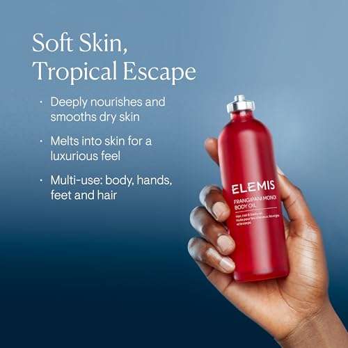 ELEMIS Frangipani Monoi Body Oil 100ml, Luxurious Nourishing Oil for Soft, Hydrated Skin & Hair 2