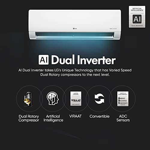 LG 1.5 Ton 3 Star AI DUAL Inverter Split AC (Copper, Super Convertible 6-in-1 Cooling, HD Filter with Anti-Virus Protection, 2023 Model, RS-Q19JNXE, White) 4