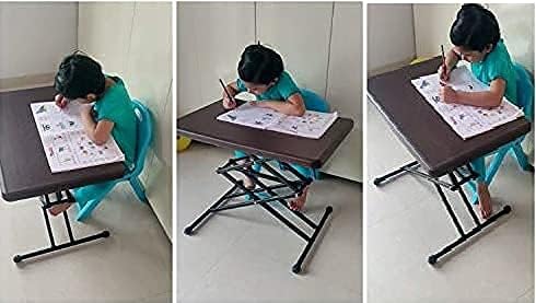 A to Z Hub Height Adjustable Multi-Purpose Plastic Table for Study, Dining & Indoor and Outdoor 3