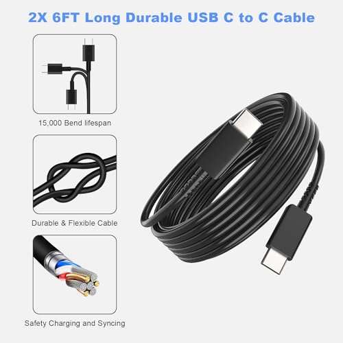 Type C Super Fast Charger, 25W PD USB C Wall Charger Block with 6FT USB C Cable Compatible with Galaxy S23 S22 S21 S20 Plus Ultra, Note 20 19 18 S10 S9 S8 3