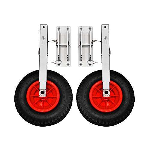 Newport Inflatable Boat Removable Transom Launch Wheels - Fits Any Transom Boat! 1